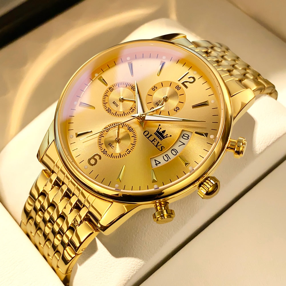 Men's Stainless Steel Quartz Watch - fittedfortheoccasion