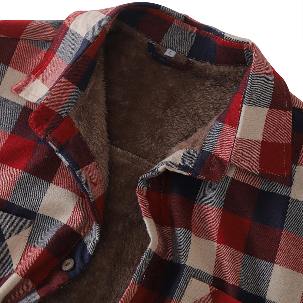 Men's Plaid Fleece Jacket