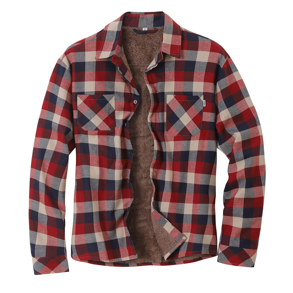 Men's Plaid Fleece Jacket