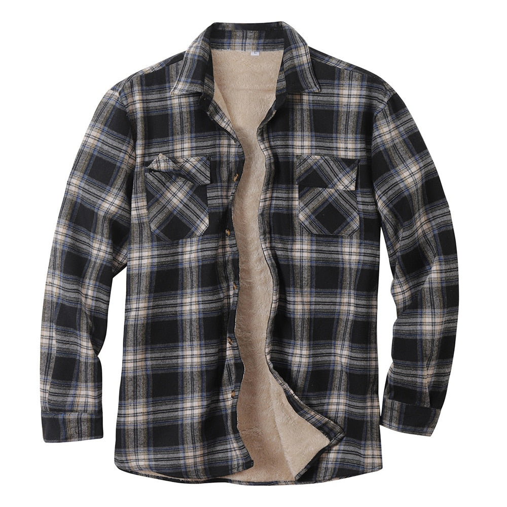 Men's Plaid Fleece Jacket