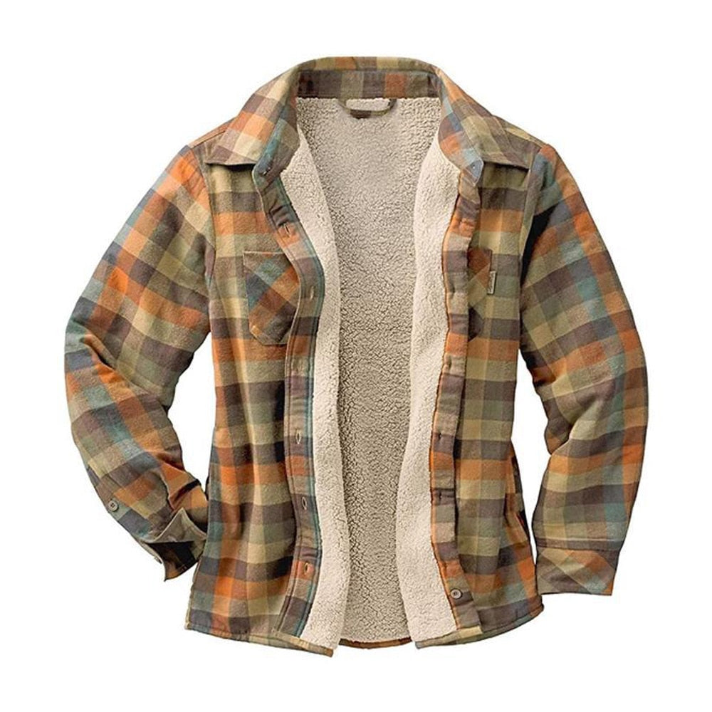 Men's Plaid Fleece Jacket