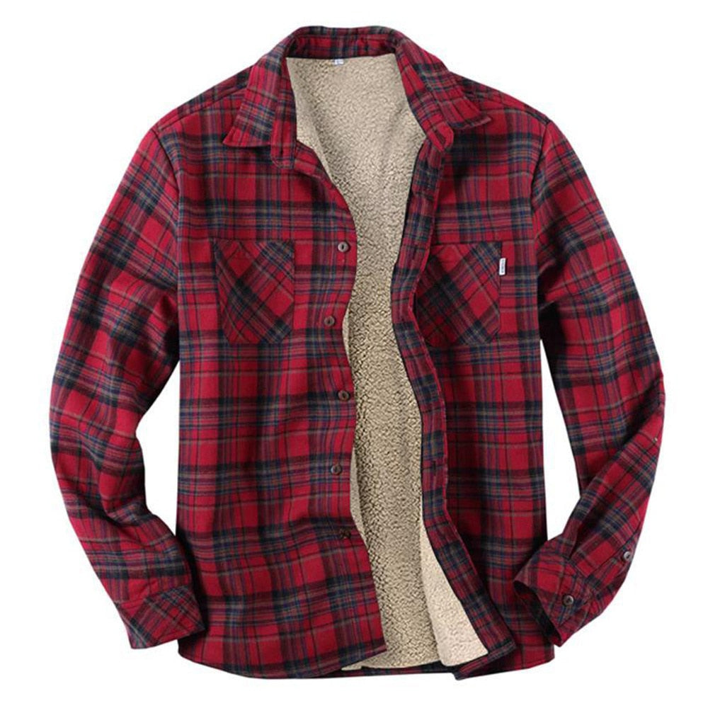 Men's Plaid Fleece Jacket