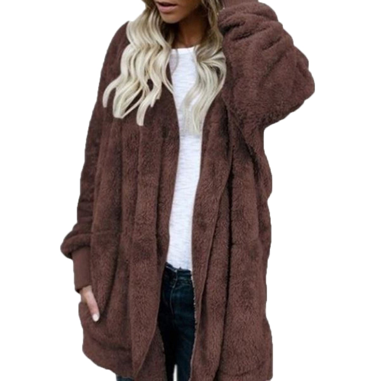 Women's Faux Fur Teddy Bear Jacket/S-5XL