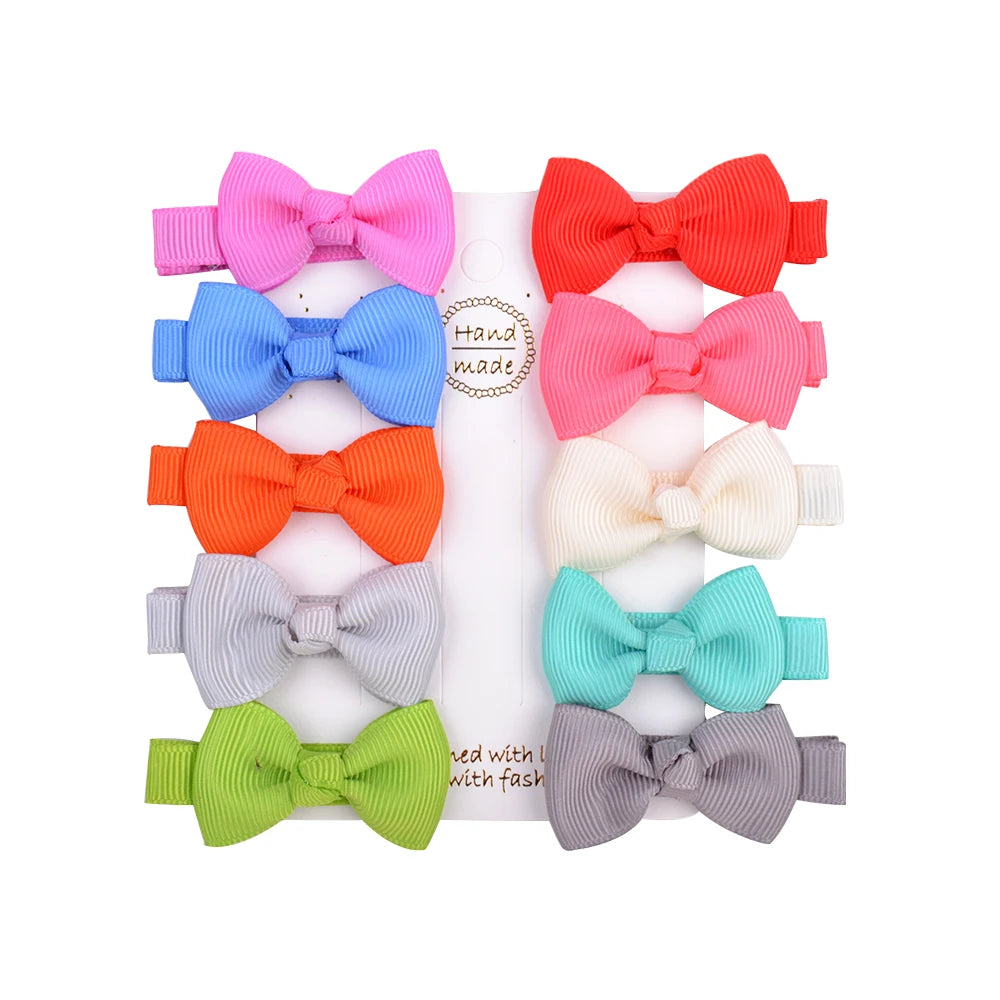 Infant/Toddler Mini Bow Tie Hair Clip 10Pcs/lot