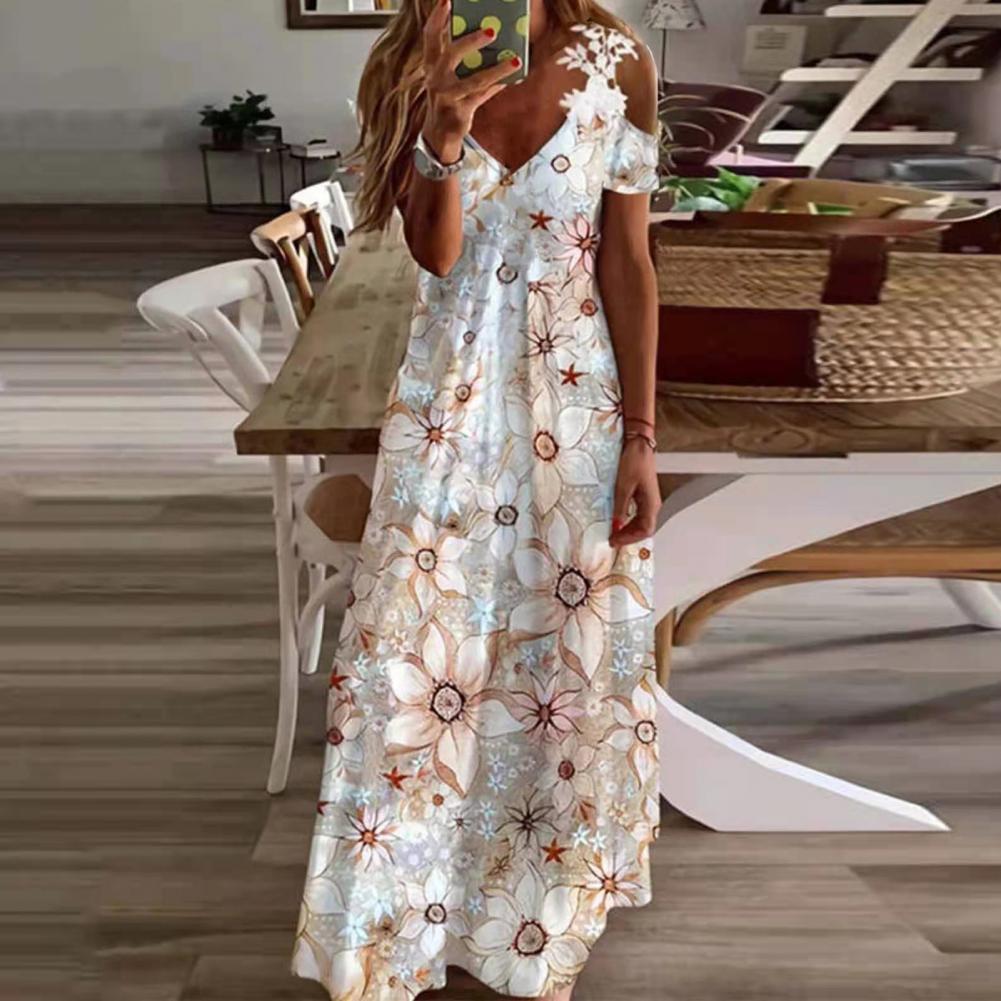 Women's Floral Print Beach Dress