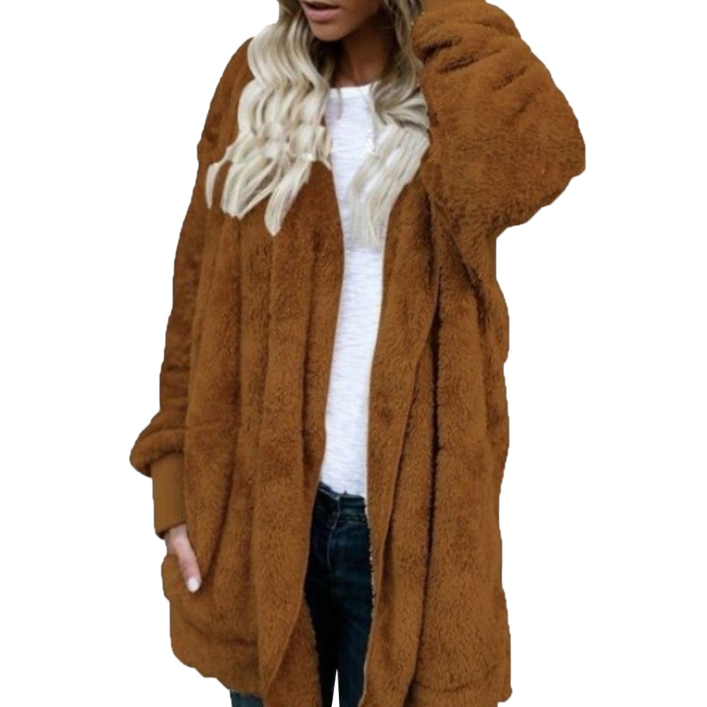 Women's Faux Fur Teddy Bear Jacket/S-5XL