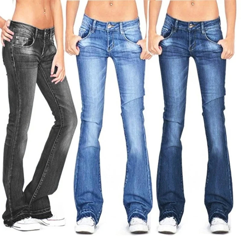 Women's Low Rise Flared Jeans