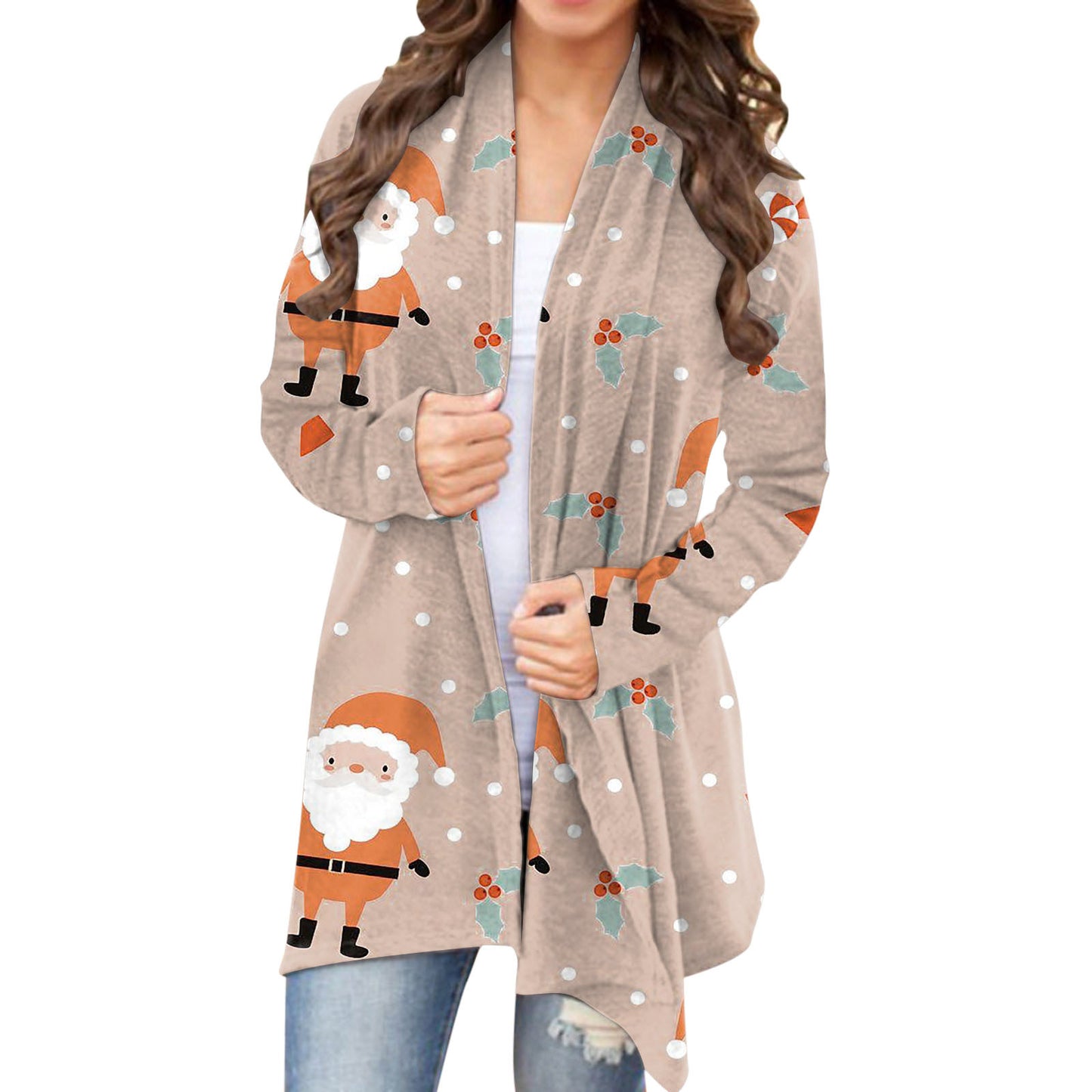 Women's Christmas Print Cardigan Sweater