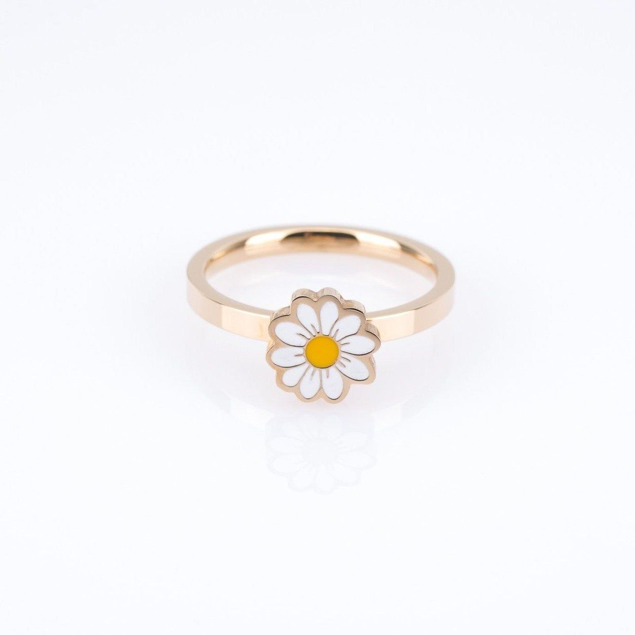 Women's Delicate Daisy Fidget Spinner Ring - fittedfortheoccasion