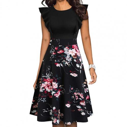 Women's Butterfly/Floral Print Dress