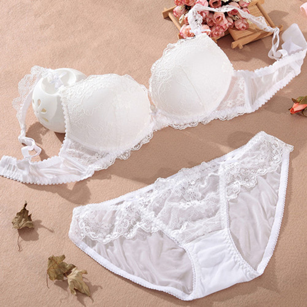 Women's Lace Panties/Padded Bra Set - fittedfortheoccasion