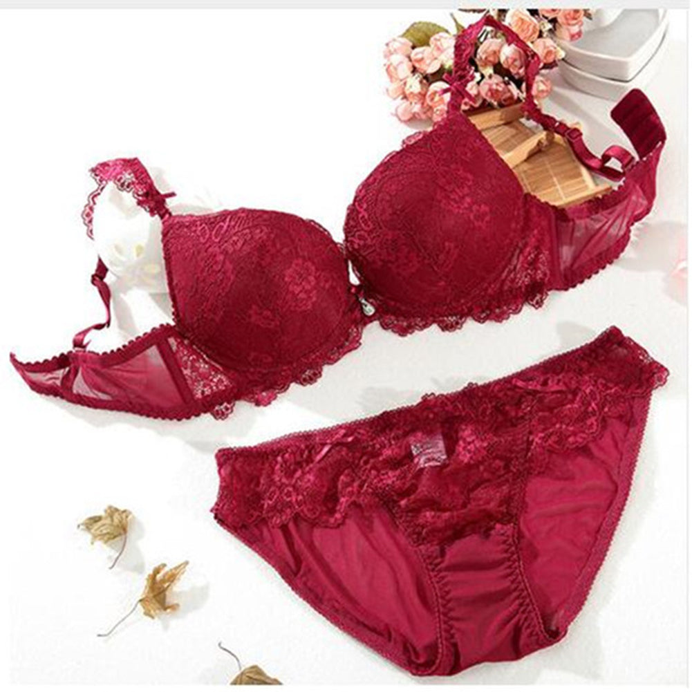 Women's Lace Panties/Padded Bra Set - fittedfortheoccasion