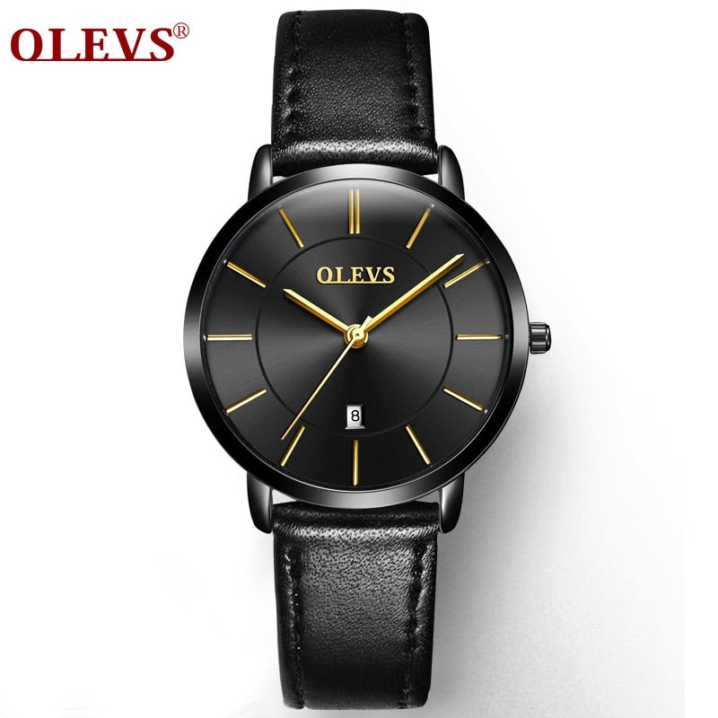 Women's Leather Quartz Watch - fittedfortheoccasion