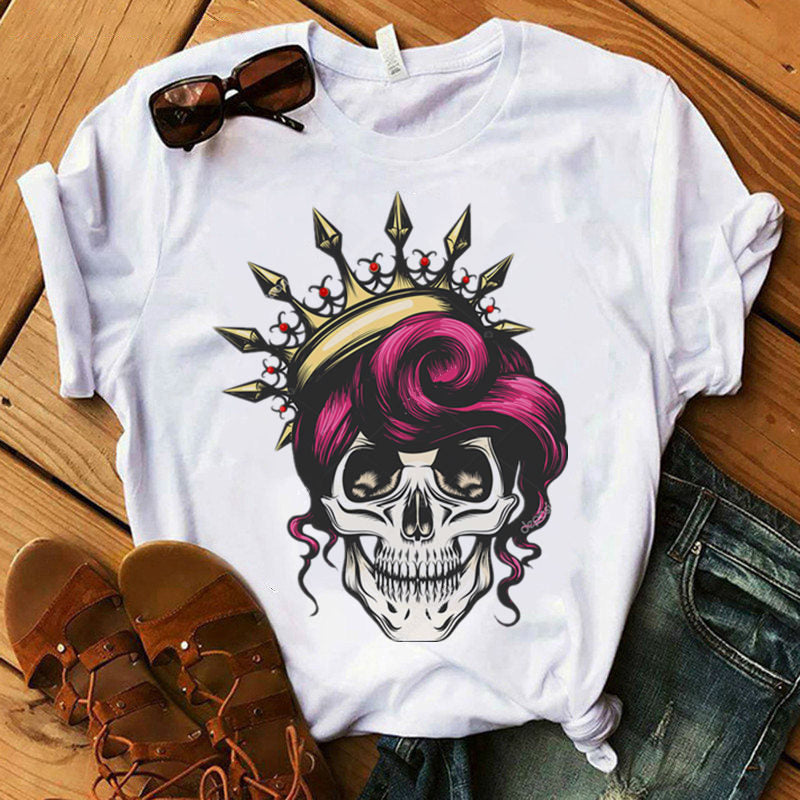 Women's Skull Printed T-Shirts