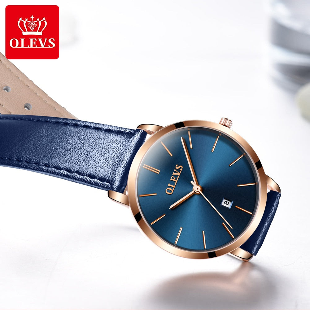 Women's Leather Quartz Watch - fittedfortheoccasion