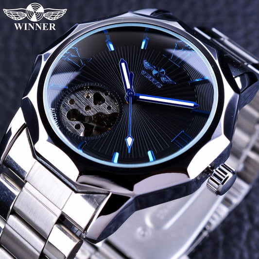 Men's Luxury Blue Ocean Geometry Design Watch - fittedfortheoccasion