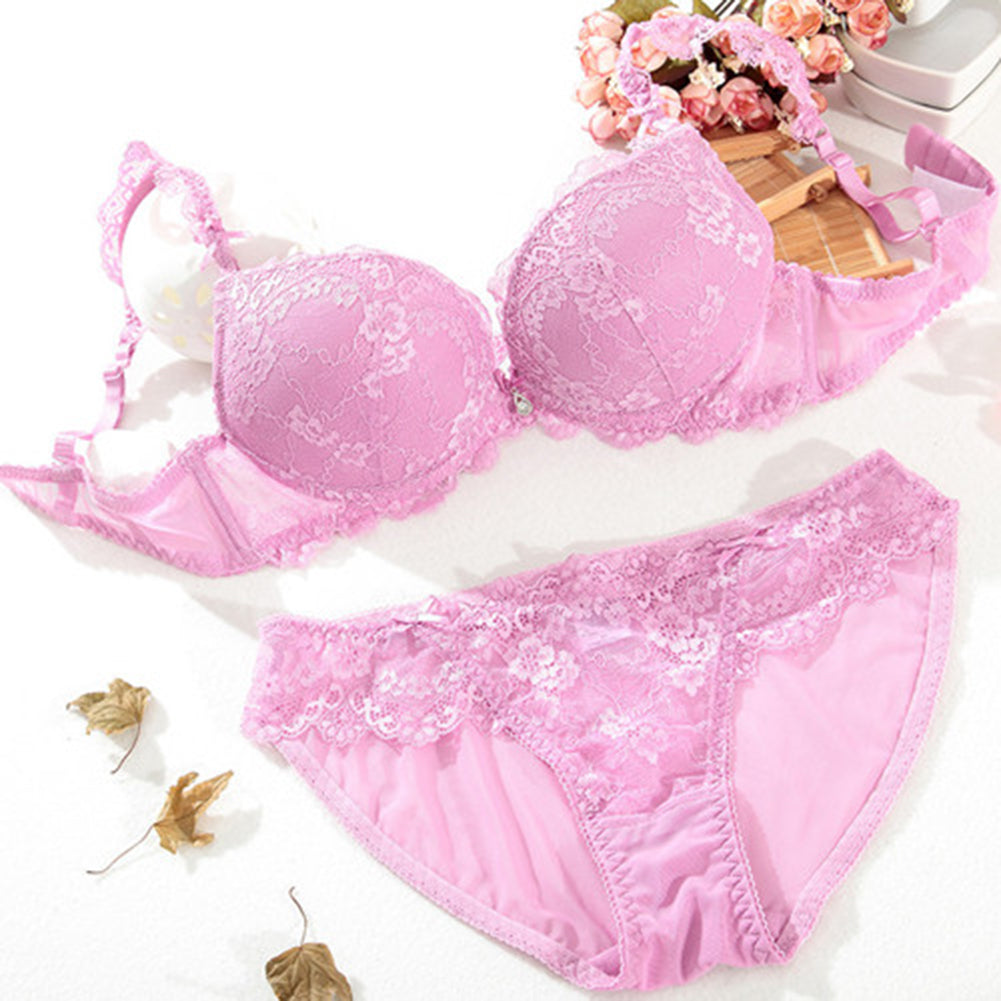 Women's Lace Panties/Padded Bra Set - fittedfortheoccasion