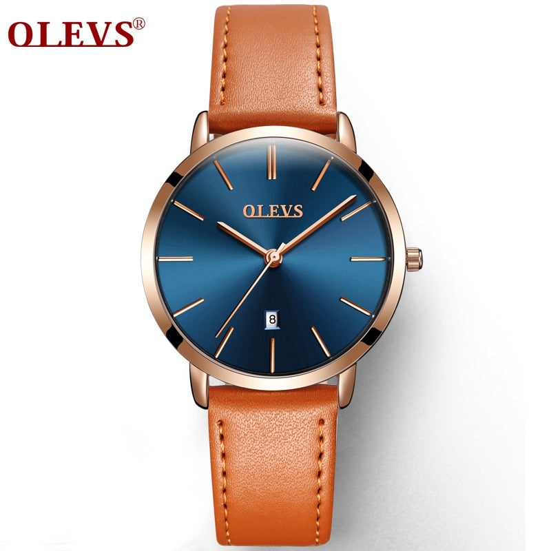 Women's Leather Quartz Watch - fittedfortheoccasion