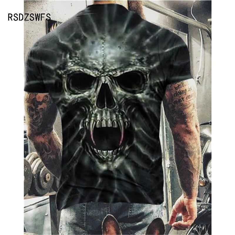 Men's Skull Printed T-Shirt/Short Sleeve - fittedfortheoccasion