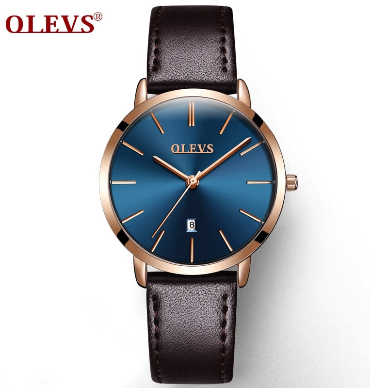 Women's Leather Quartz Watch - fittedfortheoccasion