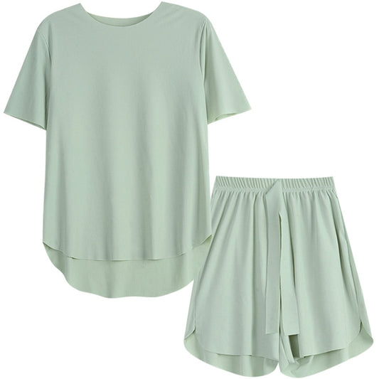 Women's Silk Pajamas/Shorts/Two Piece Set