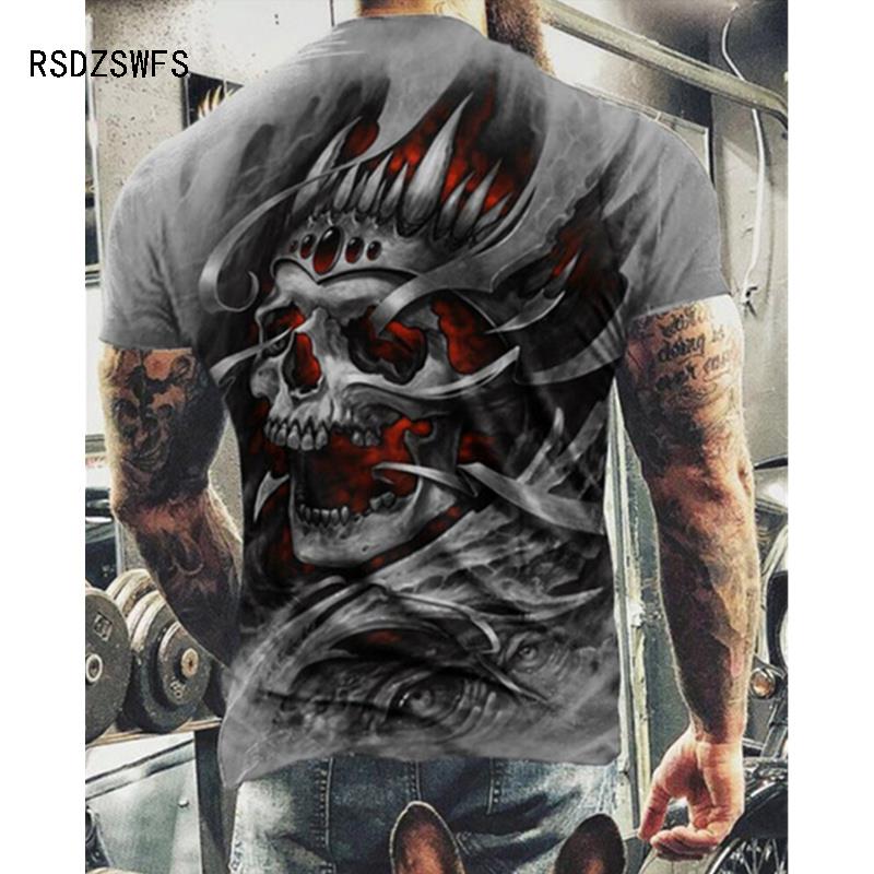 Men's Skull Printed T-Shirt/Short Sleeve - fittedfortheoccasion