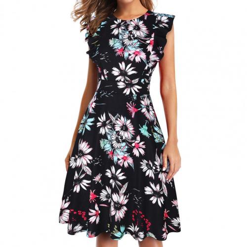 Women's Butterfly/Floral Print Dress