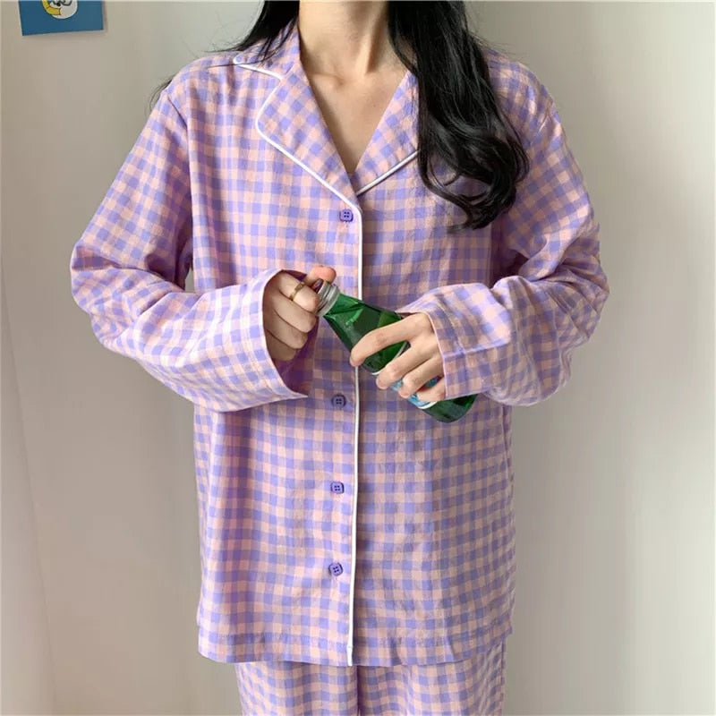 Women's Pajamas Set/Long Sleeve - fittedfortheoccasion