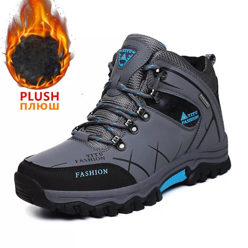 Men's Leather Winter Snow Boots/Waterproof - fittedfortheoccasion