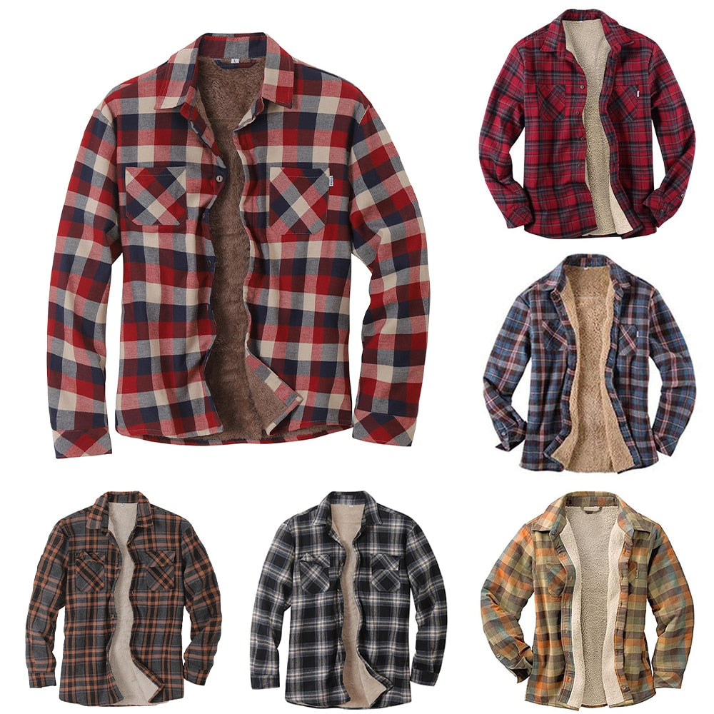 Men's Plaid Fleece Jacket