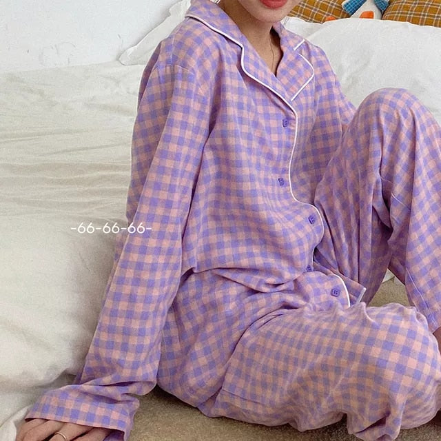 Women's Pajamas Set/Long Sleeve - fittedfortheoccasion