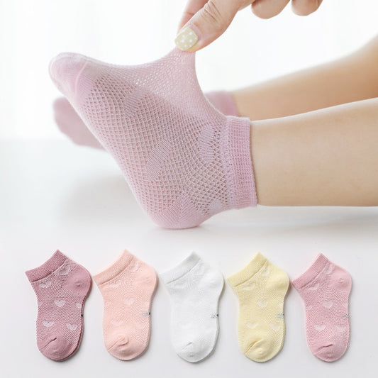 Children's Cotton Summer Socks-Thin-5Pairs