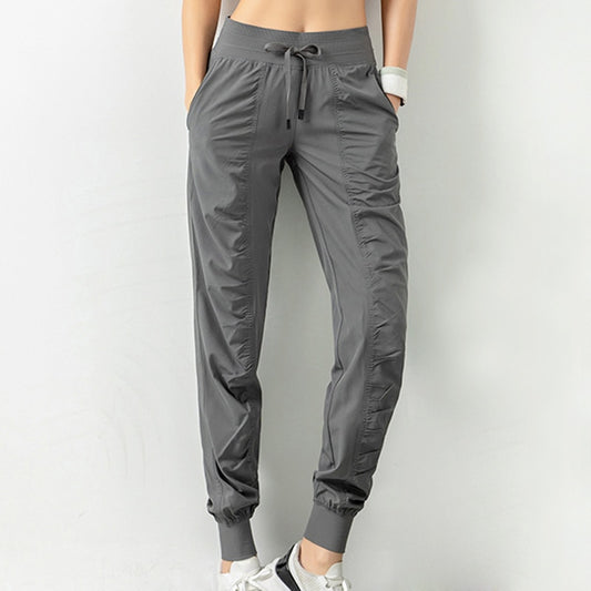 Women's Drawstring Workout Pants with Pockets