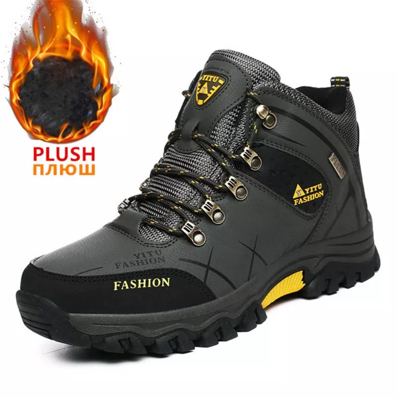 Men's Leather Winter Snow Boots/Waterproof - fittedfortheoccasion