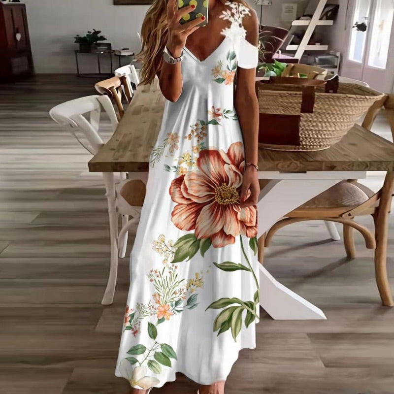 Women's Floral Print Beach Dress