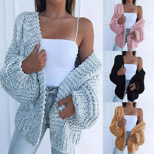 Women's Knitted Cardigan Sweater - fittedfortheoccasion