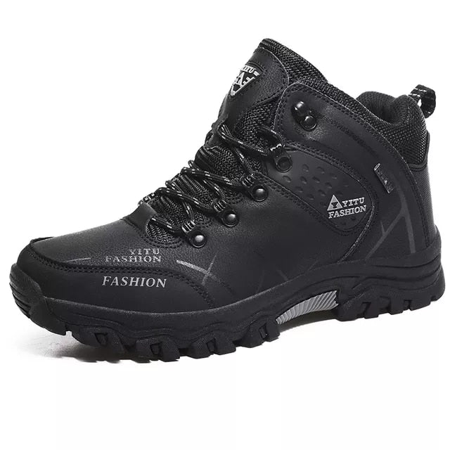 Men's Leather Winter Snow Boots/Waterproof - fittedfortheoccasion