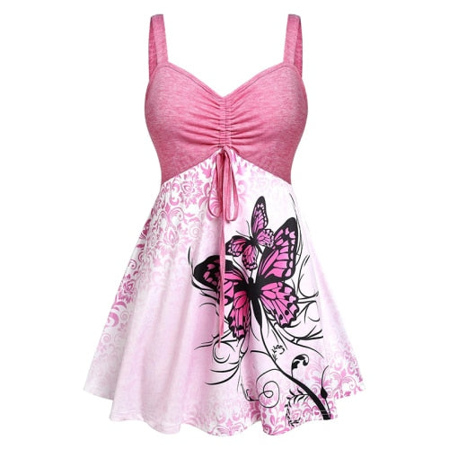 Women's Butterfly Print Mini Dress