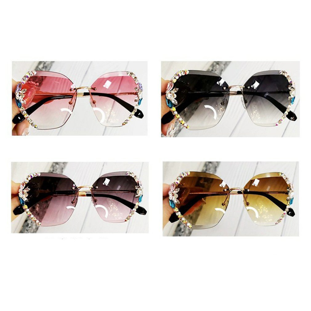 Women's Sexy Diamond Rimless Sunglasses - fittedfortheoccasion