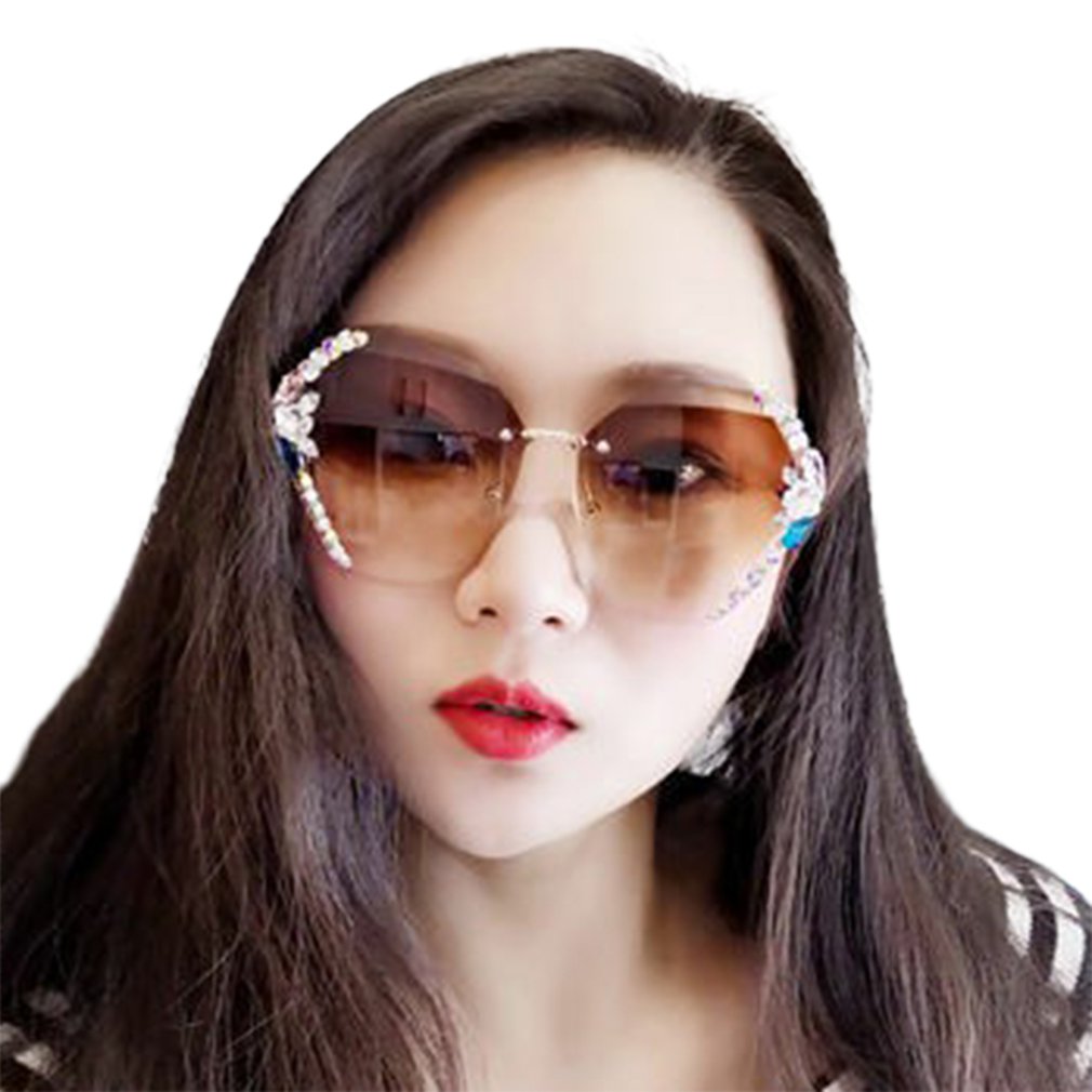 Women's Sexy Diamond Rimless Sunglasses - fittedfortheoccasion