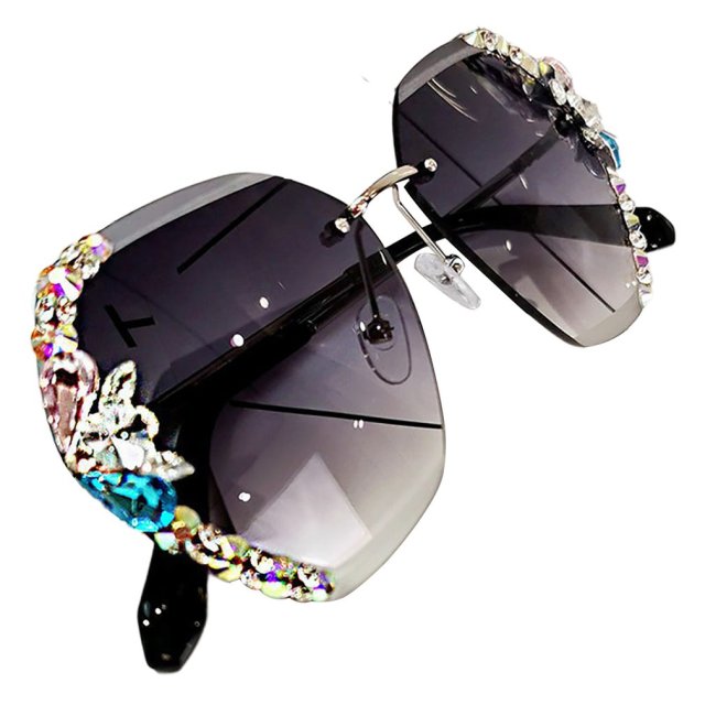 Women's Sexy Diamond Rimless Sunglasses - fittedfortheoccasion