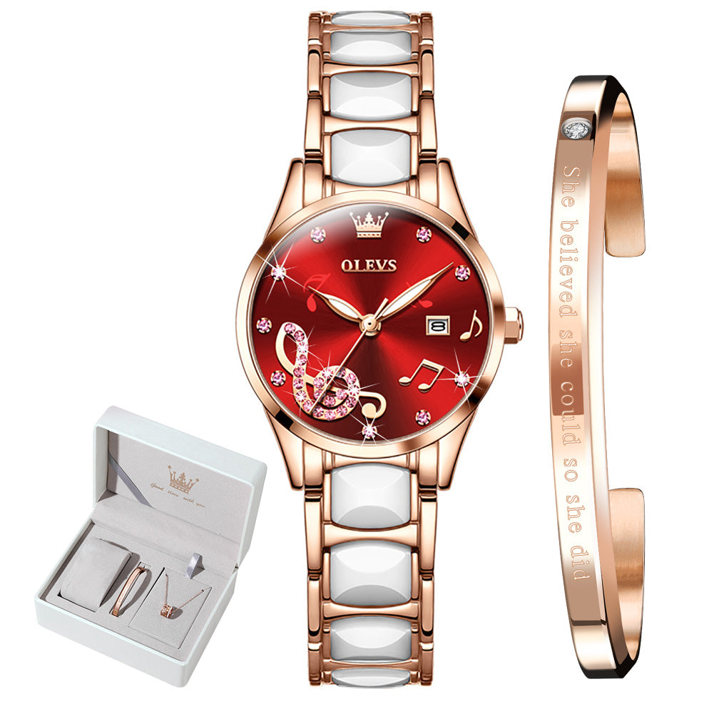 Women's OLEVS Quartz Watch/With/Without Bracelet - fittedfortheoccasion