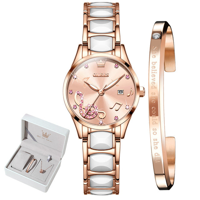 Women's OLEVS Quartz Watch/With/Without Bracelet - fittedfortheoccasion